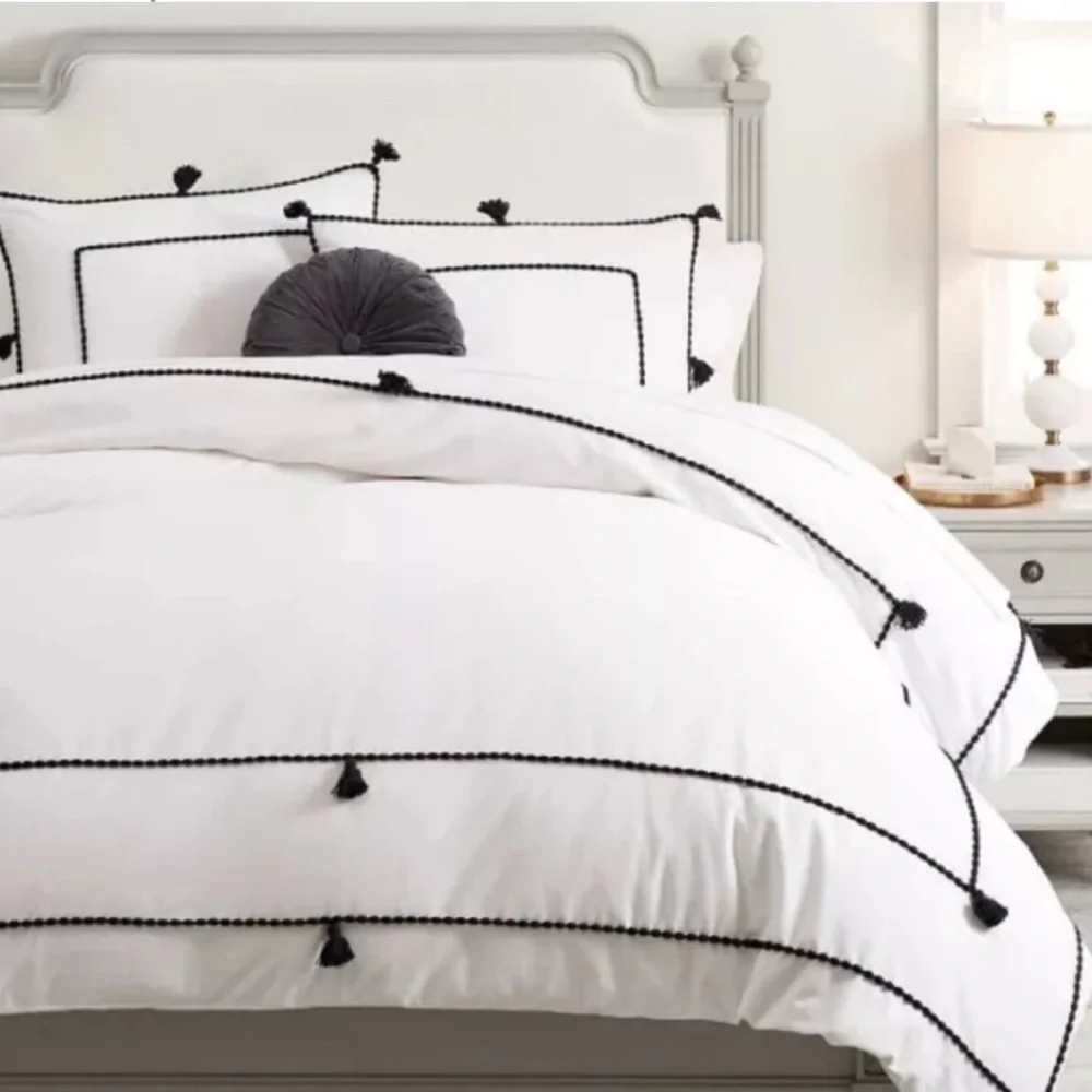 COPY - NWT~ Pottery Barn Teen White and Black Twin Size Duvet Cover